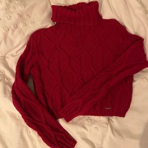 Size XS red hollister turtlenecked sweater